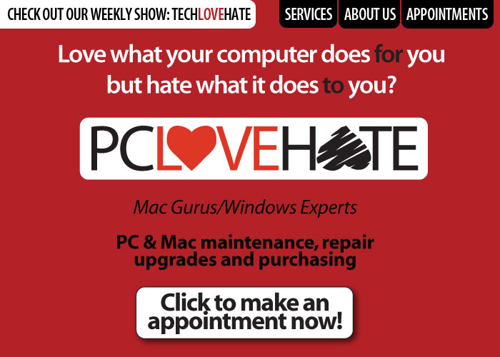 PC Love Hate Mac and WIndows repair, maintenance, upgrades and purchasing